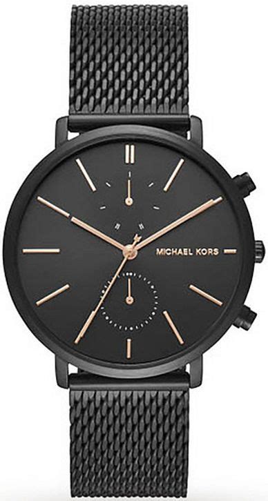 michael kors men's jaryn black ip chronograph watch|Michael Kors men's watch.